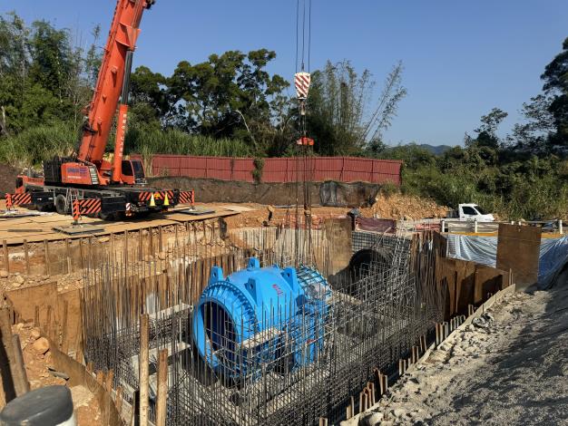 114年12月第三區鯉魚潭第二原水管延伸段起點至推進工作井雙拉桿安裝