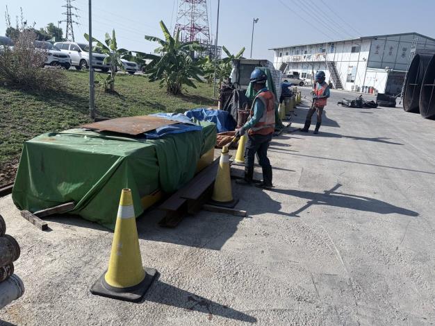 114年9月發進工作井物料堆置