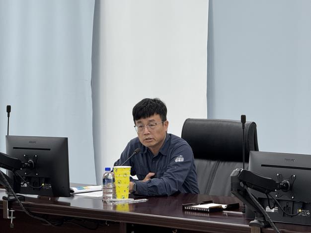 中水分署工務科鄭進卿科長歡迎國營司同仁