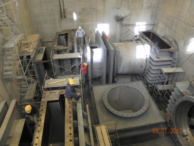 排砂隧道水工機械組立及高壓閘門與射流閘門安裝