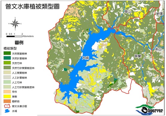 曾文水庫植被類型圖