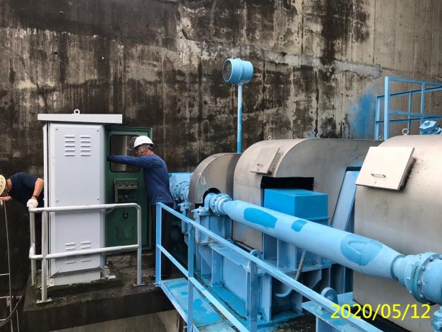 集集堰排砂道運轉測試檢查