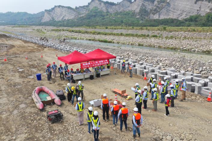 鳥嘴潭湖區工程防汛演練